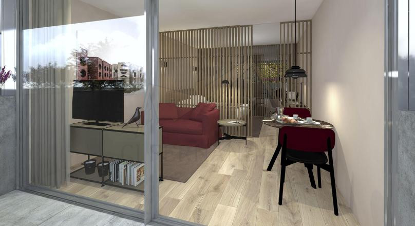 Apartamento T0 com varanda